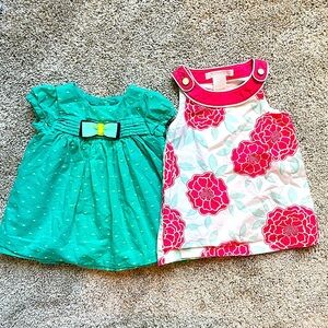 Janie and Jack baby girl dress set of two sundress summer dress size 3-6 months